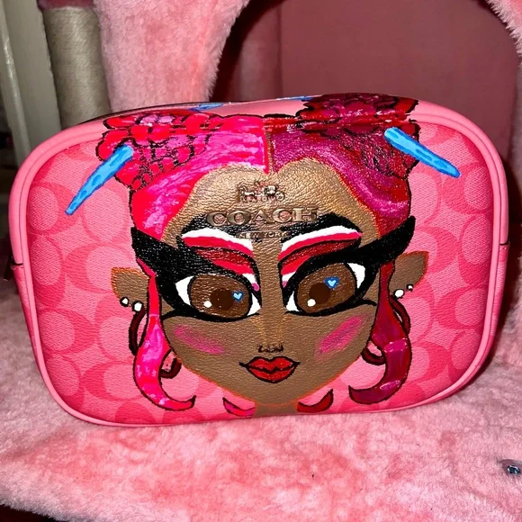 Custom pink red ruby da sleeze nicki Minaj coach bag💖❤️‍🔥 - Picture 4 of 13